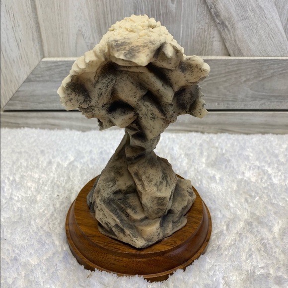 Sentinel Mill Creek Studio Bald Eagle Bust 1992 Wood Base Vintage - Picture 8 of 9